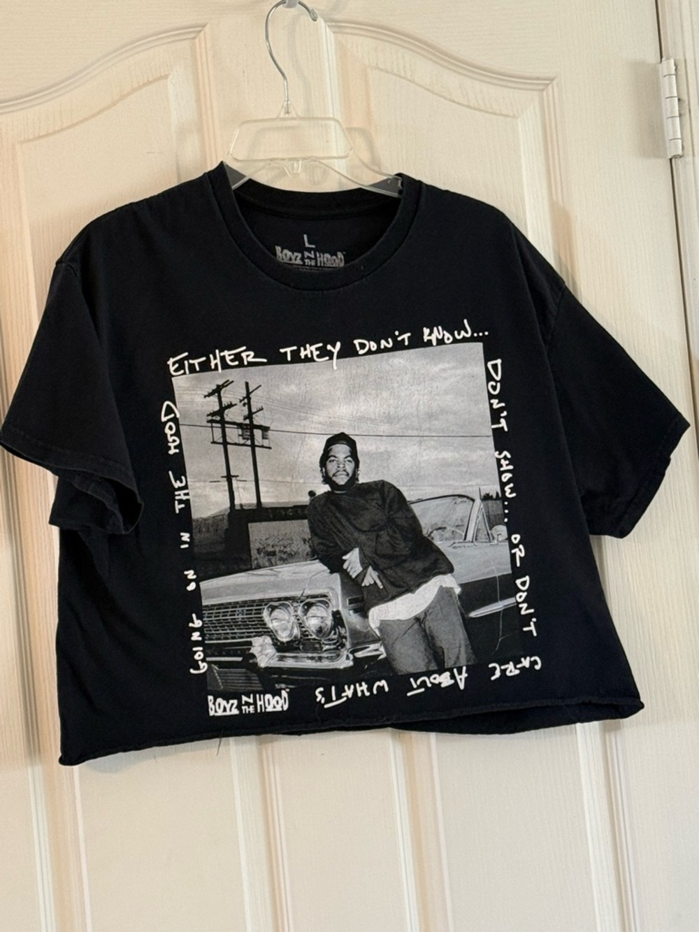 Boyz N The Hood Black Graphic Crop Tee